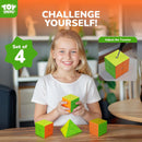 STEAM Life Speed Cube Set 4 Pack Magic Cube | Includes Speed Cubes 3x3, 2x2 Speed Cube, 4x4, Pyramid Cube, Smoothly Puzzle Cube Bundle Magic Cubes Collection for Kids & Adults — 2