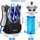 Lightweight Hydration Backpack, Running Backpack with 2L Water Bladder | Blue — 5