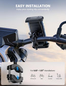Lamicall Bike Motorcycle Phone Mount Holder - [1s Quick Lock] | Gray — 4