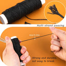 Ftyiwu Waxed Thread 32 Yards Upholstery Needle and Thread for Leather | Original Black | 32Yard — 4