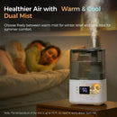 BOXING 4.5L Warm and Cool Mist Ultrasonic Humidifier for Bedroom Large Room,…