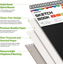Soucolor Sketch Book 9" x 12", 100 Sheets Kids Art Sketchbook Drawing Pad | Black | 9" x 12" (Pack of 1) — 7