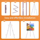 Easel Stand for Display, Aredy 63" Portable Painting Easel, Lightweight Metal Easels for Painting Canvas, Wedding Sign (2 Pack, Pink) | 2 pack (PINK) — 2
