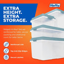 Hefty HI-RISE Stackable Storage Bins - Under Bed Storage Containers with Lids, Shoe Organizer, Plastic Storage Bins, Clear Shoe Boxes with XL Lid-Locking Latches, Durable Double Rim - 72qt (6 Pack) — 6