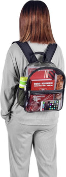 USPECLARE Clear Backpack for Stadium Approved 12×6×12 Transparent Bag | Black Pvc | Small — 7