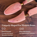 FootFitter Western Cedar Boot Tree, Shoe Trees for Cowboy Boots (2 Pack) — 4