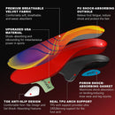Plantar Fasciitis High Arch Support Insoles for Men & Women - for Flat Feet & Achilles Tendonitis, 240 lb Heavy Duty Work Boot Insoles with Shock Absorption & Arch Pain Relief - L - Orange — 6