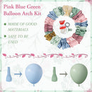 Amandir 173Pcs Pink Blue Green Balloon Arch Garland Kit — 3