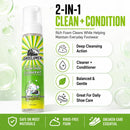 Shoe Cleaner Sneakers,8.5oz Shoe Cleaning Kit with 2 Brush,Shoe Cleaning Removes Dirt and Stain for White Shoes, | With Suede Cleaner Kit — 2