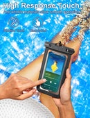 [Fits Up to 8.5"] 6 Pack Multicolor Waterproof Phone Pouch, Cell Phone Case Dry Bag,Protection Level: IP68,Beach Cruise for iPhone,Samsung,and More,Lanyard Included,Black,Blue,Pink,Orange,Yellow,Green — 8