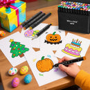 WELLOKB Alcohol Markers, 168 Colors Dual Brush Tip Permanent Art Markers for Drawing,for Adult Coloring, Alcohol, Based Ink Ideal for Book Painting and Card Making | Black — 5