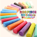 Sidewalk Chalks Set: 200Pcs in 20 Color Jumbo Washable Chalk for Kids | 1 Count (Pack of 200) — 2
