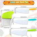 TAORISH 4 Pcs Kids Knife Set, Kids Kitchen Knife with Crinkle Cutter, Serrated Edges Plastic Toddler Chef Knife for… — 3