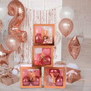 Voircoloria Baby Boxes with Letters, Rose Gold, 4 Transparent Balloon Boxes — 5