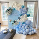 Blue and White Balloon Arch Kit, ADOINBY 140Pcs Pastel Light Blue and White Balloon Garland kit, 18 12 10 5 Inch Different Size Balloons for Baby Shower Birthday Gender Reveal Anniversary Decorations — 5