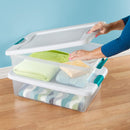 Sterilite Latching Storage Box, See-Through Base, 32-Qt — 4
