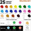 Shuttle Art 25 Colors Outdoor Acrylic Paint Set, 2oz/60ml Waterproof Acrylic Paint with 10 Brushes 1 Palette, Rich Pigmented Paints for Artists, Beginners on Rocks, Wood Crafts, Garden Statues — 3