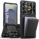 SSLOTSCASE for Samsung Galaxy S25 Ultra Case with Card Holder, Black — 1