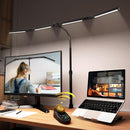 Adjustable LED Desk Lamp with Clamp & Remote, Wide 4-Head — 1