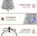 Hykolity 7.5 ft Prelit Christmas Tree with 1,446 Snow Flocked Branches — 4