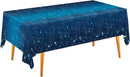 Space Tablecloth Gatherfun Space Stars Theme Party Supplies Starry Night Tablecloth Waterproof Plastic Galaxy Table Cover for Birthday Party Decorations 54x108 Inch 3PCS — 6