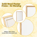 4 Pack 11 x 14 inch Floater Frame Canvas –Gallery Wrapped Canvas Set | Light Brown | 4pk-11x14 in — 3