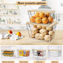 4 Set Stackable Storage Plastic Container with Removable Bamboo Cover — 7