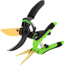 8.5" Professional Bypass Pruning Shears & Gardening Scissors Set - Super Sharp Premium Garden Shears | Pruning Shears For Gardening, Garden Hedge Clippers Handheld Pruners - Garden Scissors | Shears + Scissors — 1