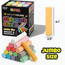 16 PCS Sidewalk Chalk for Kids -16 Colors, Non-Toxic Washable Jumbo Chalks — 4