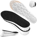 Height Increase Insoles for Men Women, 4D Cloud-Like Memory Foam Shock Absorption Anti-Fatigue Steppers Insoles, Comfortable & Breathable Massage Shoe Inserts for Standing All Day - Black - 1IN / US Men 7.5-10.5 — 1