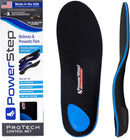 PowerStep ProTech Control Met Orthotics - Full Length Shoe Insoles for Metatarsal Foot Pain & Plantar Fasciitis - Made in USA Inserts for Overpronation & Ball of Foot Pain Relief (M 6-6.5 W 8-8.5) - Black/Blue — 1