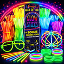 Ammy Glow Glow Sticks (205 Pcs Kit) Bulk Party Pack-100 Pack Glow Sticks with Connectors & Glasses- Party Favors for Kids 8-12- Neon Glow in The Dark Party Supplies for Birthdays & Events — 1