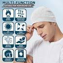 Headshion 100% Cotton Skull Caps Beanie Sleeping Hats for Men Women - 4 Black & Grey & Light Grey & Light White — 3