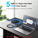 Invisible Stand Charger Cable 240w Fast Charging USB C to USB C Cord 5FT 5