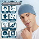 Headshion 100% Cotton Skull Caps Beanie Sleeping Hats for Men Women - 4 Black & Grey & Navy Blue & Denim Blue — 3