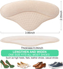 6 Pairs Heel Pads Heel Grips Liner for Loose Shoes, Heel Cushion Pads Heel Inserts for Shoe Too Big, Ultra Soothing Heel Protectors for Heel Pain, Heel Slipping, Blisters, Friction(Black&Beige) — 2