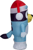 Gemmy 3.5 FT Bluey Christmas Inflatable with Santa Hat – Lighted Airblown Blow Up Outdoor Yard Decoration — 3