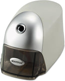 Bostitch Office QuietSharp Electric Pencil Sharpener, Heavy Duty Classroom or Office Use, Size Selector with 6 Different Sizes, Gold/Chrome | Gray — 1