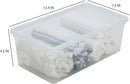 Simplify Storage Bins with Lids | Dimensions: 13.23"x 7.5"x 4.5" |6 Pack| Stackable | Nestable Bins | Great for Clothing | Books | Household Items | Shoes | Home Organization | Clear. — 3