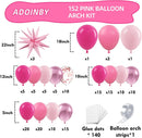 Pink Balloon Arch Kit, 152Pcs Hot Pink Metallic Pink Shades of Pink and Confetti Balloon Garland kit, Different Size Balloons for Girl Birthday Baby Shower Princess Wedding Party Decorations — 2