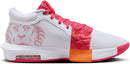 Nike Lebron Witness VIII Men's Basketball Shoes - White/Bright Mandarin/Aster Pink — 5