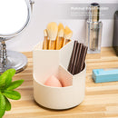 Desk Pencil Pen Holder, 3 Slots 360-Degree Spinning Organizers, Desktop Storage Stationery Supplies, Cute Cup Pot for Office, School, Art Supply, Kids - White — 6