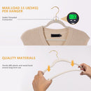 Heavy Duty Velvet Hangers 30 Pack - Non-Slip, Space-Saving Clothes Hangers for Coat/Suit with 360° Rotating Gold Hooks, Durable Premium Felt Hanger for Closet Organization- Ivory — 5