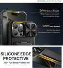 SSLOTSCASE for iPhone 16 Pro Max Case with Card Holder & Kickstand, Black — 7