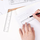 Unjoo Clear Plastic Ruler 6 Inch Straight Rulers, for School, Office, 2pcs | 6in/2pcs | 6in — 6
