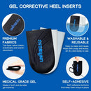 3 Layers Adjustable Supination & Pronation Correction Heel Insoles,Self-Adhesive Medial & Lateral Heel Wedge Inserts for Foot Alignment, Knee Pain, Bow Legs (Black, L: W: 7.5-12 / M: 7-11) - Black - 3 Layers — 2