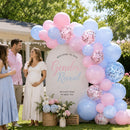 Pink and Blue Balloons Set, 35 Pack Pastel Pale Blue Pink Confetti Latex Balloons, 12 Inch Light Blue Pink Balloon Kit for Boy or Girl Gender Reveal Party Birthday Baby Bridal Shower Party Decorations | Pink Blue — 4