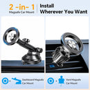 Coolpow for MagSafe Car Mount【Windshield+Vent+Dash】Magnetic Phone Holder for Car Phone Holder Mount Cell Phone Holders for Your Car Accessories Suction Phone Mount for Car Truck Stand for iPhone 17 16 | Black | Dash & Windshild & Vent photo 2