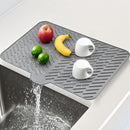 Silicone Dish Drying Mat for Kitchen Counter, 23" x 17" Grey-1pcs — 1