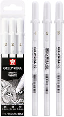 SAKURA Gelly Roll Classic White Gel Pen Set, Assorted Sizes, 3 Pack | 3 Count (Pack of 1) — 1